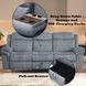 Zubaida Gray 87" Glider Reclining Sofa with Console and USB Charging