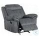 Zubaida Two Tone Gray Velvet Glider Recliner