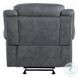 Zubaida Two Tone Gray Velvet Glider Recliner