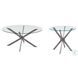Deen Gunmetal And Clear Round End Table