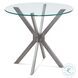 Deen Gunmetal And Clear Round End Table