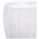 Bellarose White Metal End Table