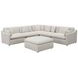 Hobson Ivory Performance Fabric 6 Piece Modular Sectional