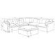 Hobson Ivory Performance Fabric 6 Piece Modular Sectional