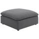 Hobson Charcoal Performance Fabric Ottoman