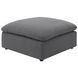 Hobson Charcoal Performance Fabric Ottoman