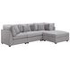 Cambria Gray 4 Piece Modular Sectional with Storage Ottoman