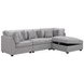 Cambria Gray 4 Piece Modular Sectional with Storage Ottoman