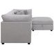 Cambria Gray 4 Piece Modular Sectional with Storage Ottoman