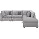 Cambria Gray 5 Piece Modular Sectional with Storage Ottoman