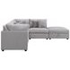 Cambria Gray 5 Piece Modular Sectional with Storage Ottoman