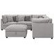 Cambria Gray 6 Piece Modular Sectional with Storage Ottoman