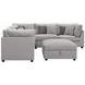 Cambria Gray 6 Piece Modular Sectional with Storage Ottoman