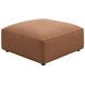 Jennifer Terracotta Square Upholstered Ottoman
