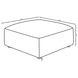 Jennifer Terracotta Square Upholstered Ottoman