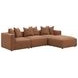 Jennifer Terracotta Square Upholstered Ottoman