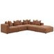 Jennifer Terracotta Square Upholstered Ottoman
