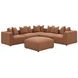 Jennifer Terracotta Square Upholstered Ottoman