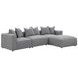 Jennifer Grey Square Upholstered Ottoman