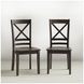 Simplicity Espresso Cross Back Side Chair Set of 2