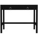 Lark Black 40" Rectangular 2 Drawer Writing Desk