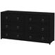 Lark Black 60" Rectangular 6 Drawer Dresser