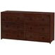 Lark Medium Brown 60" Rectangular 6 Drawer Dresser