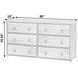 Lark Medium Brown 60" Rectangular 6 Drawer Dresser