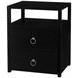 Lark Black 21" 2 Drawer Nightstand with Shelf