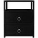 Lark Black 21" 2 Drawer Nightstand with Shelf