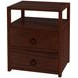 Lark Medium Brown 21" 2 Drawer Nightstand with Shelf
