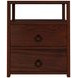 Lark Medium Brown 21" 2 Drawer Nightstand with Shelf