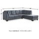 Marleton Denim 2 Piece RAF Chaise Sectional