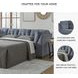 Marleton Denim 2 Piece Sleeper Sectional with LAF Chaise
