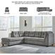 Marleton Gray 2 Piece Sleeper LAF Chaise Sectional