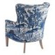 Avery Blue Upholstered Wing Chair with Nailhead Trim