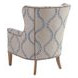 Avery Beige Upholstered Wing Chair with Nailhead Trim