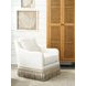 Salt Creek White Upholstered Swivel Chair
