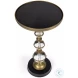 Forella Granite And Acrylic Pedestal End Table