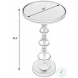 Forella Granite And Acrylic Pedestal End Table