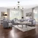 Ariadne Platinum 65" Loveseat with Pillows
