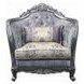 Ariadne Gray Upholstered Lounge Chair with Pillow