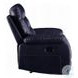 Aashi Navy Leather 90" Reclining Sofa