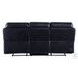 Aashi Navy Leather 90" Reclining Sofa