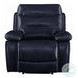 Aashi Navy Leather Recliner