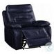 Aashi Navy Leather Recliner
