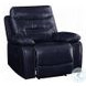 Aashi Navy Leather Recliner