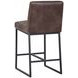 Ares Havana Dark Brown Upholstered Counter Height Stool