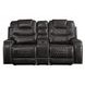 Braylon Magnetite Reclining Living Room Set with Nailhead Trim