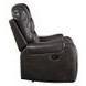 Braylon Magnetite 78" Reclining Loveseat with Console and Nailhead Trim